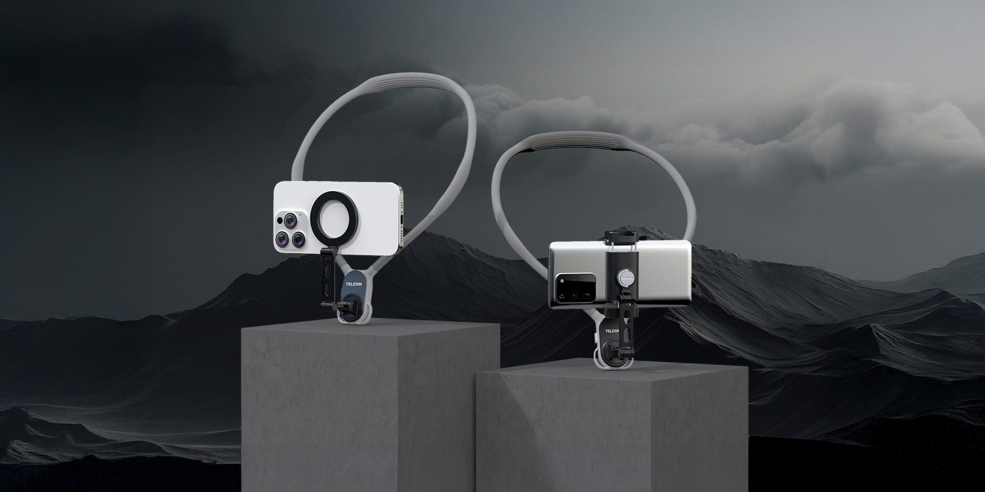 Opaska na szyję Telesin S2-HNB-02 z uchwytem do smartfonów